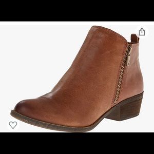 Toffee Lucky Brand Women's Basel Ankle Bootie